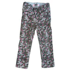 Lee Girls Toddler 2T Super Stretch Embellished Skinny Print Jeans Jeggings Gray